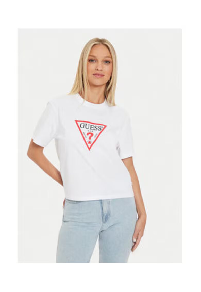 GUESS JEANS Tricou cu logo din bumbac