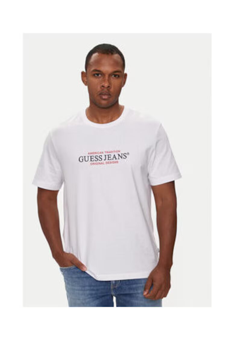 GUESS JEANS Tricou din amestec de bumbac organic