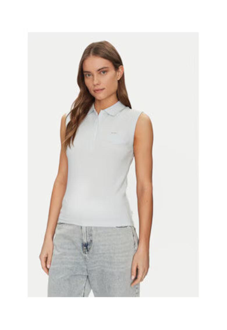 GUESS JEANS Tricou polo cu guler fixat cu nasturi