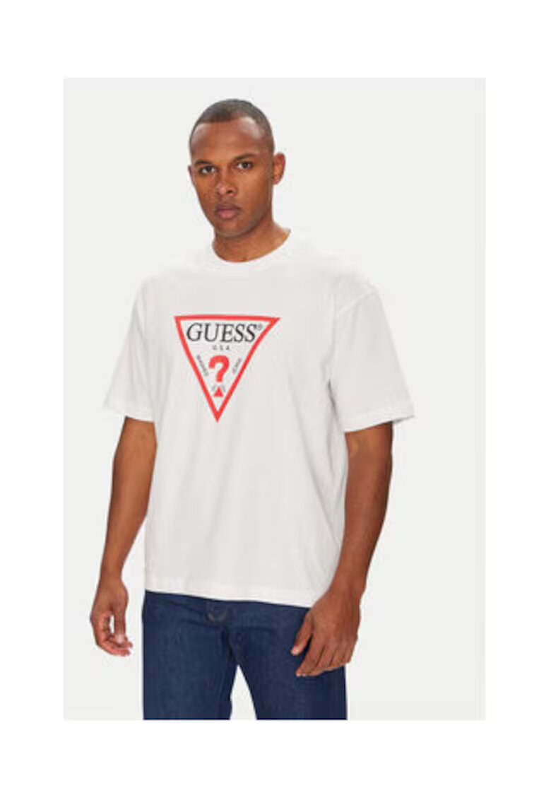 GUESS JEANS Tricou supradimensionat din bumbac -