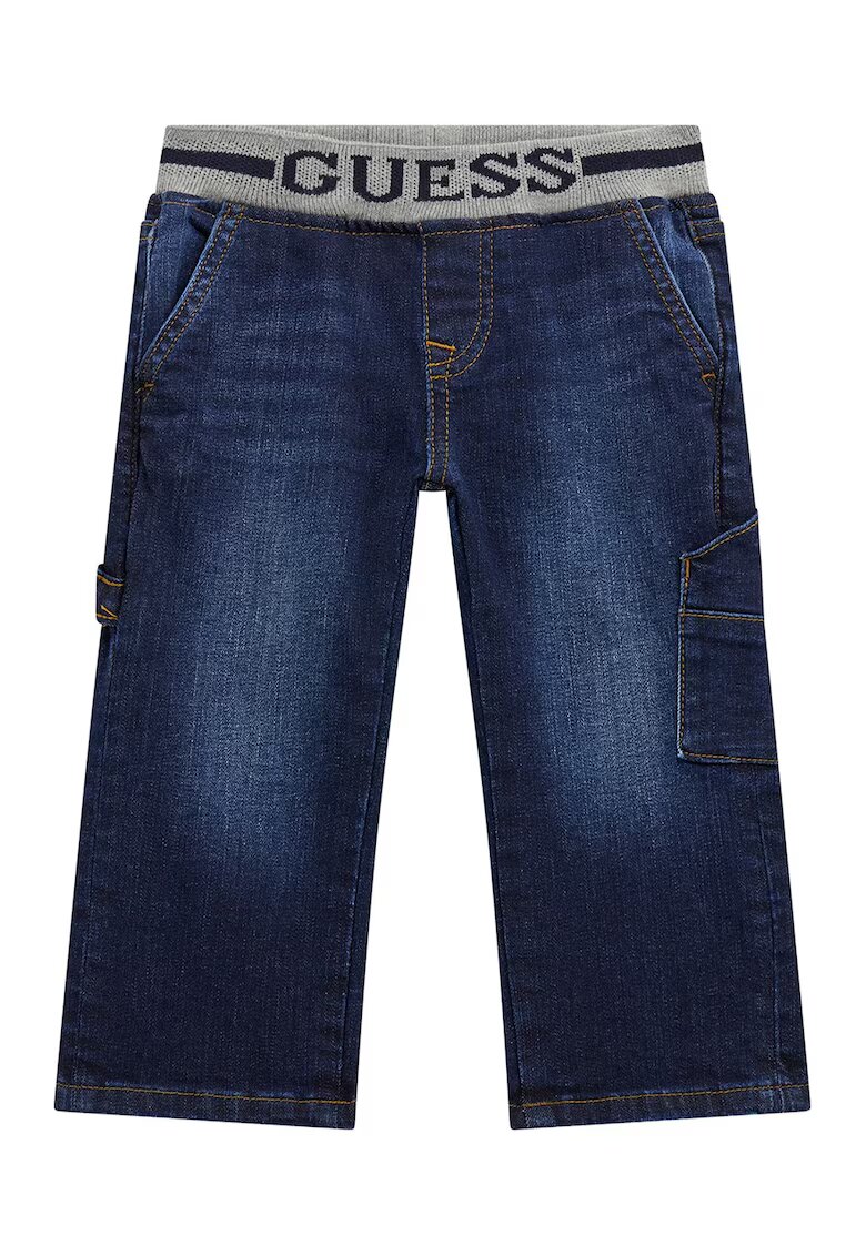 GUESS KIDS Blugi drepti cu aspect decolorat - Bleumarin