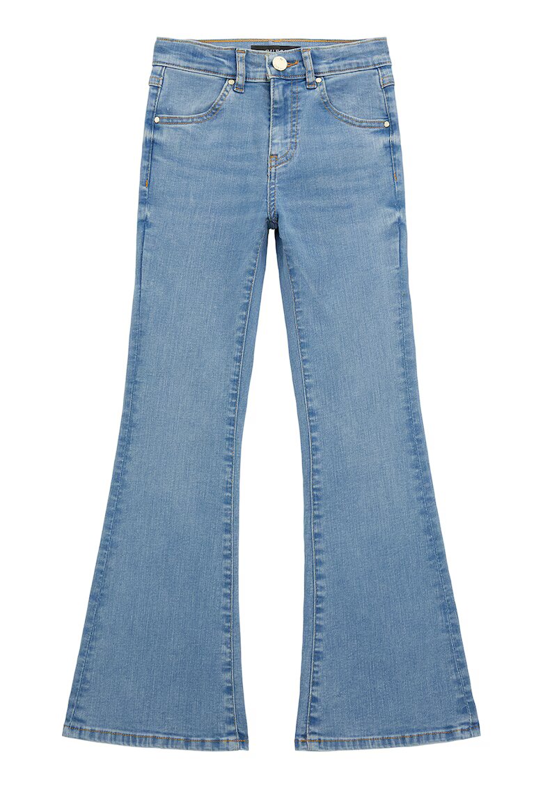 GUESS KIDS Blugi evazati cu aspect decolorat - Albastru