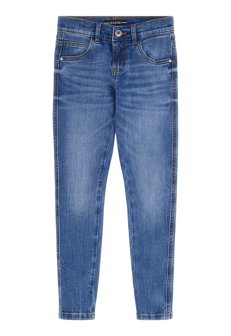 GUESS KIDS Blugi skinny cu talie joasa - Albastru pastel