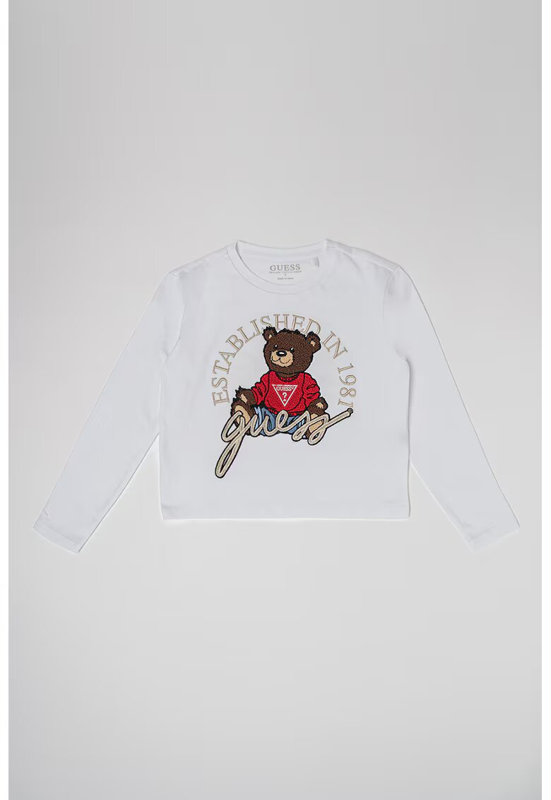 GUESS KIDS Bluza cu model grafic - Alb/Maro