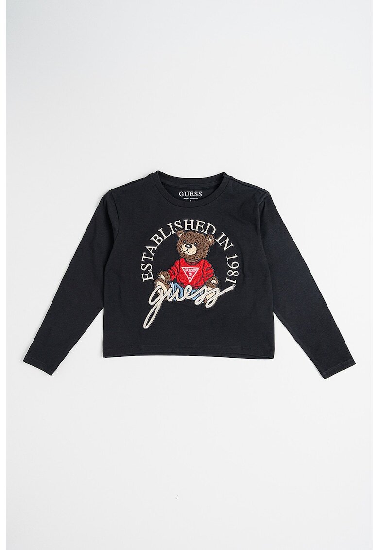 GUESS KIDS Bluza cu model grafic - Rosu/Auriu/Negru