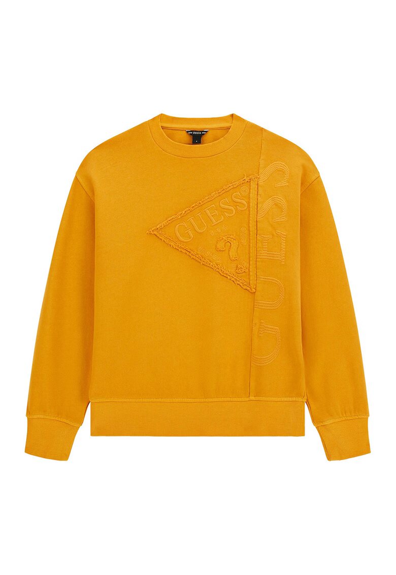 GUESS KIDS Bluza de trening cu logo brodat - Portocaliu mandarina