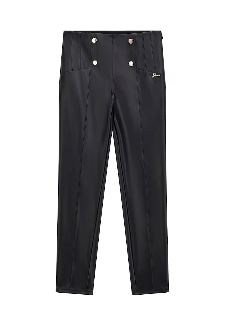 GUESS KIDS Colanti din piele ecologica - Negru/Argintiu