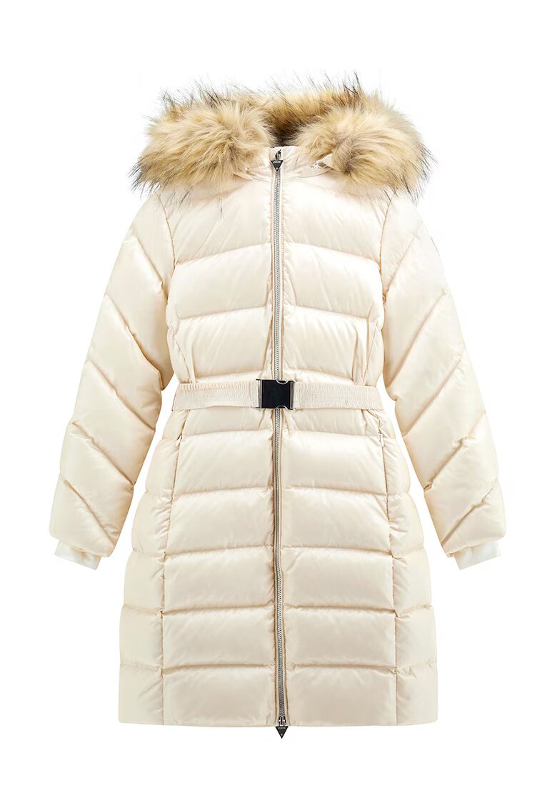 GUESS KIDS Geaca cu vatelina si gluga - Crem