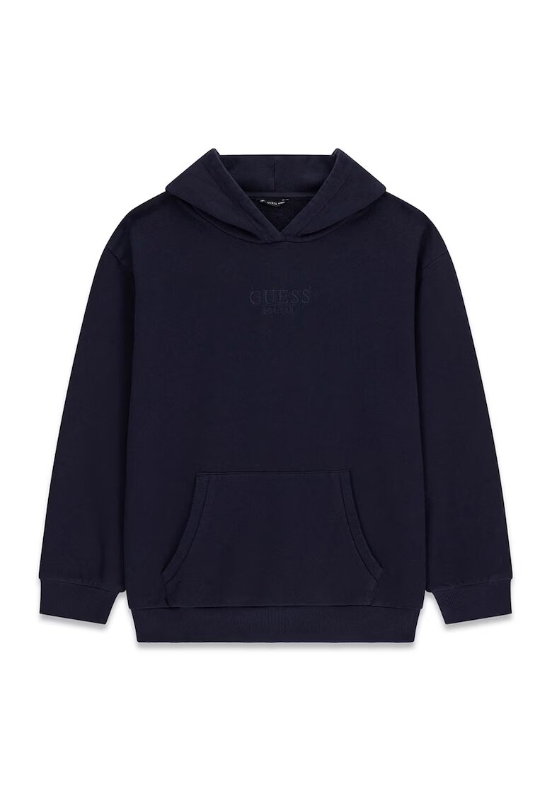 GUESS KIDS Hanorac supradimensionat cu broderie logo - Bleumarin