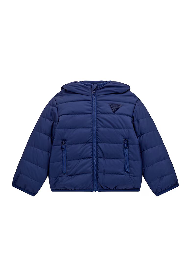 GUESS KIDS Jacheta cu fermoar si gluga - Albastru inchis