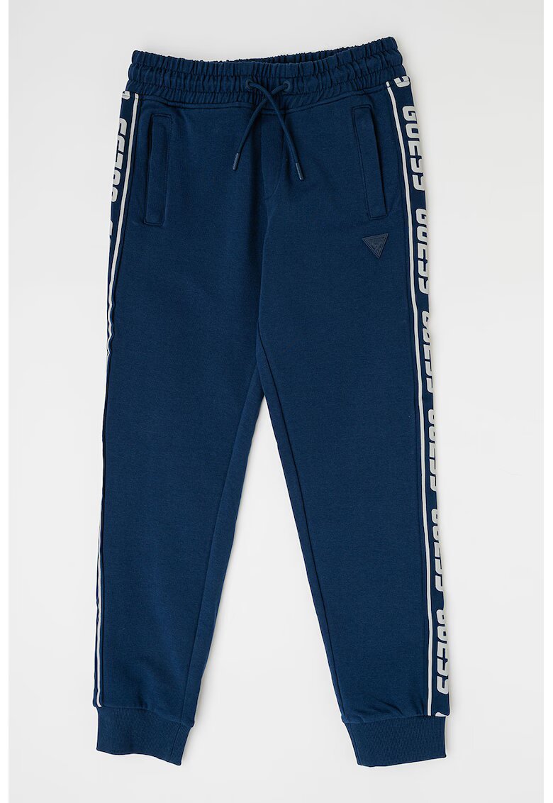 GUESS KIDS Pantaloni de trening cu benzi logo laterale - Bleumarin