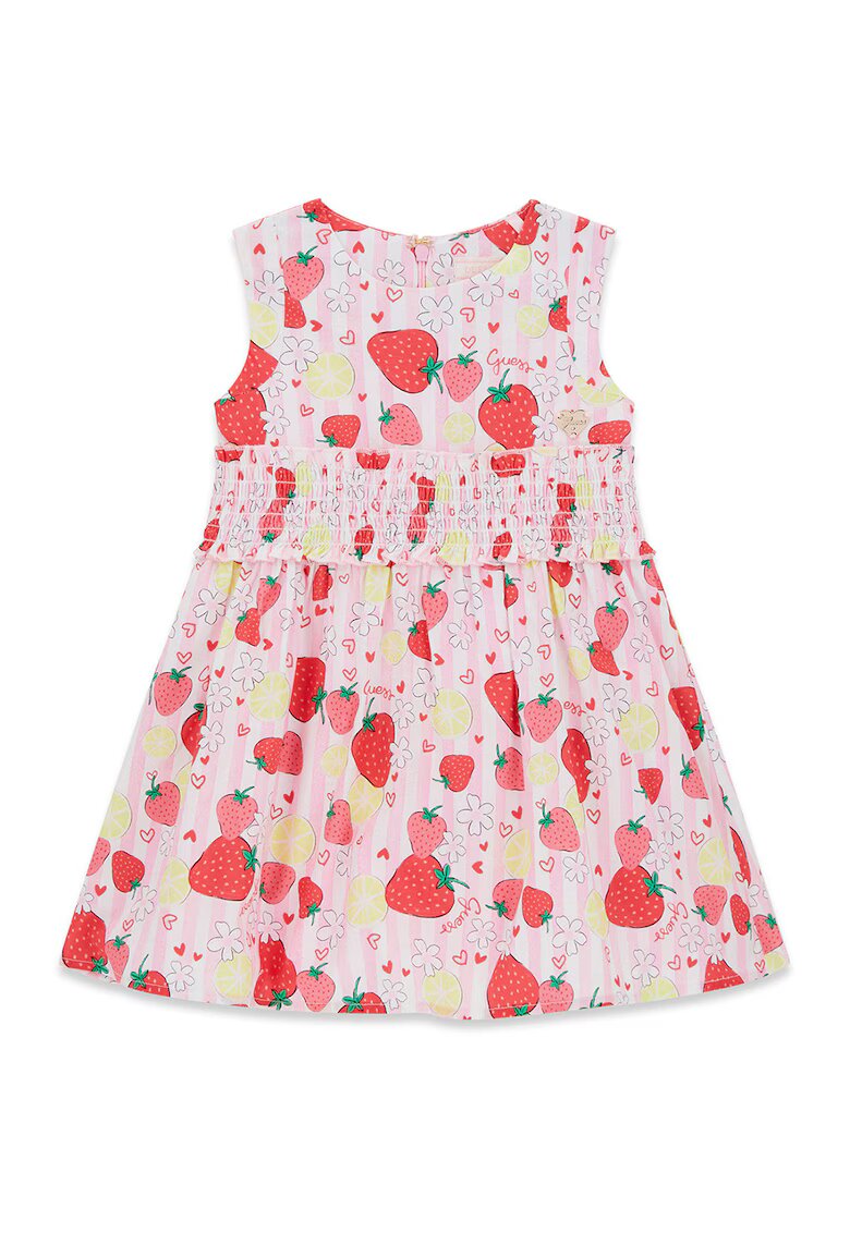 GUESS KIDS Rochie evazata fara maneci - Rosu/Roz deschis