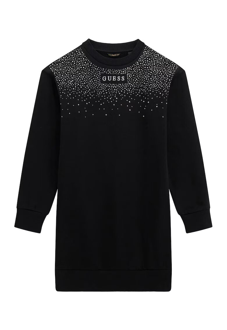 GUESS KIDS Rochie sport cu strasuri - Negru
