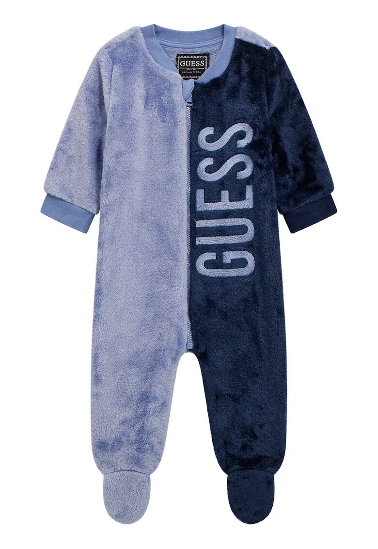 GUESS KIDS Salopeta cu botosei - fermoar si logo - Albastru prafuit/Bleumarin