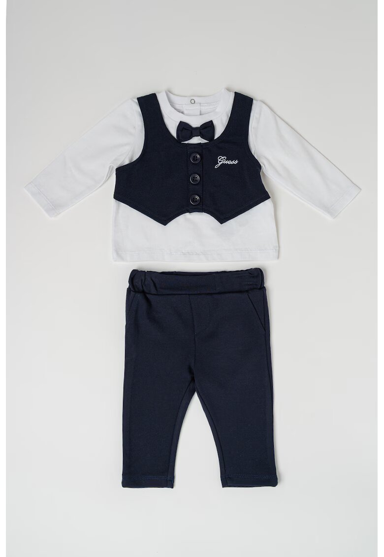 GUESS KIDS Set de imbracaminte din amestec de bumbac -2 piese - Alb/Albastru ultramarin