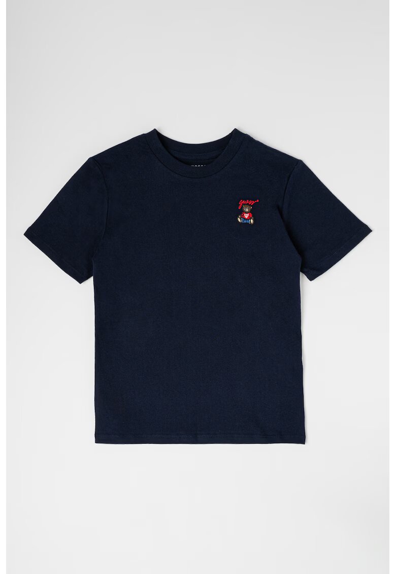 GUESS KIDS Tricou cu detaliu brodat - Rosu/Alb optic/Bleumarin