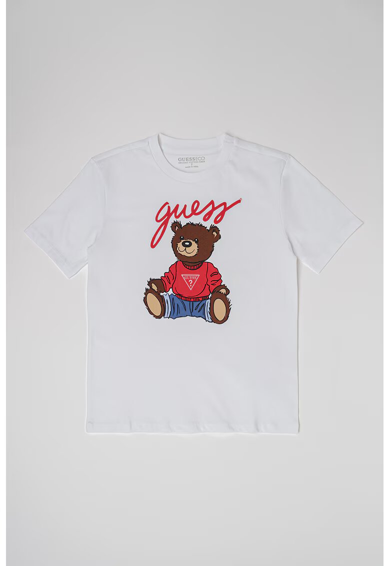 GUESS KIDS Tricou cu imprimeu grafic - Alb/Rosu inchis