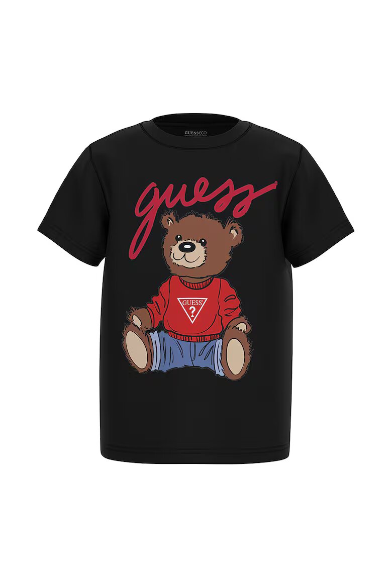 GUESS KIDS Tricou cu model grafic - Rosu/Negru/Maro