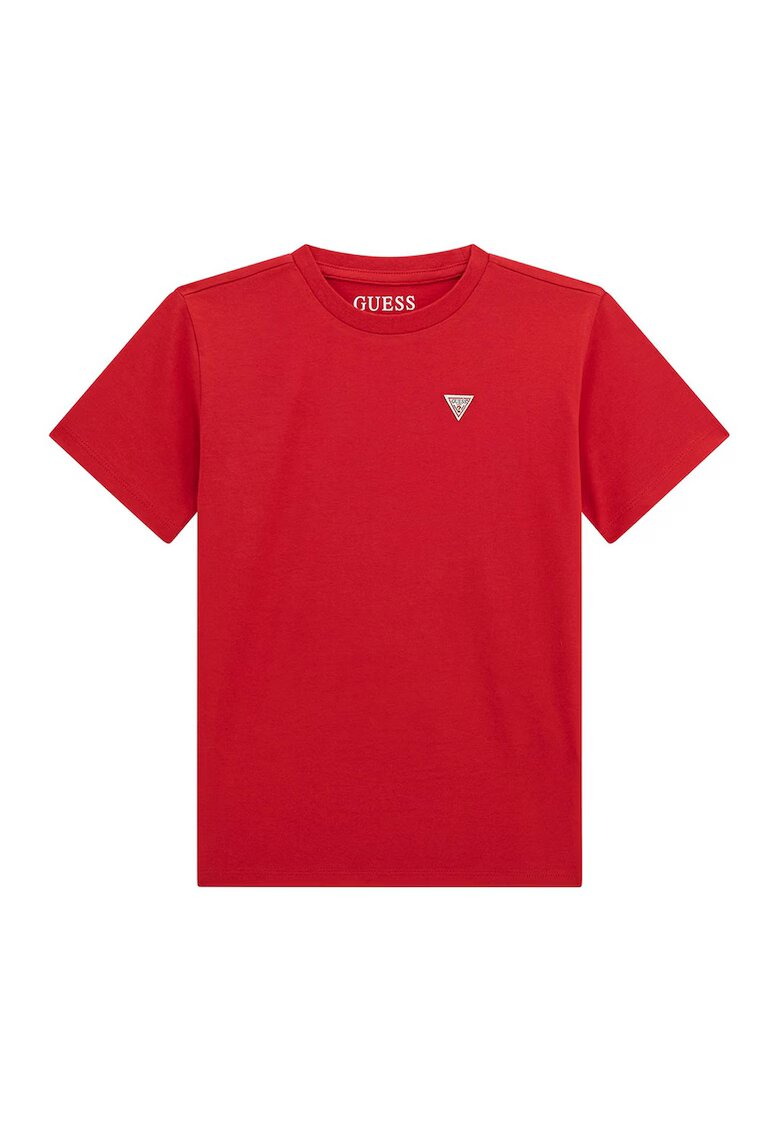 GUESS KIDS Tricou din bumbac cu decolteu la baza gatului - Rosu