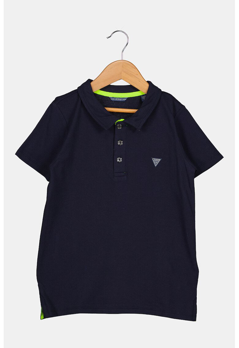 GUESS KIDS Tricou polo cu logo discret - Bleumarin