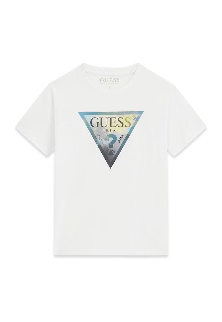 GUESS KIDS Tricou regular fit cu imprimeu logo - Alb