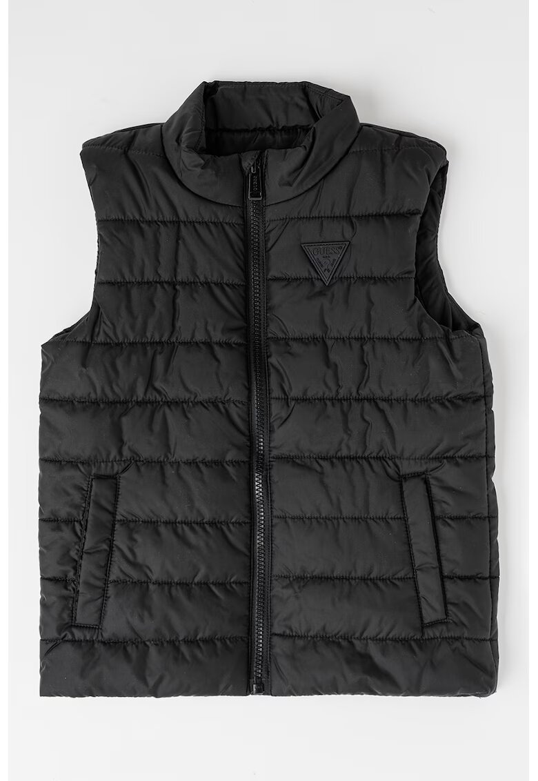 GUESS KIDS Vesta cu vatelina si fermoar - Negru