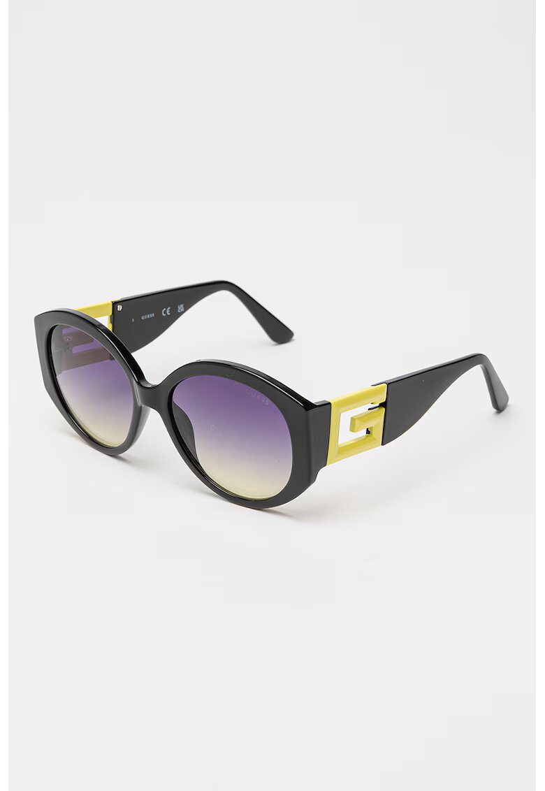 GUESS Ochelari de soare butterfly - Negru/Verde lime