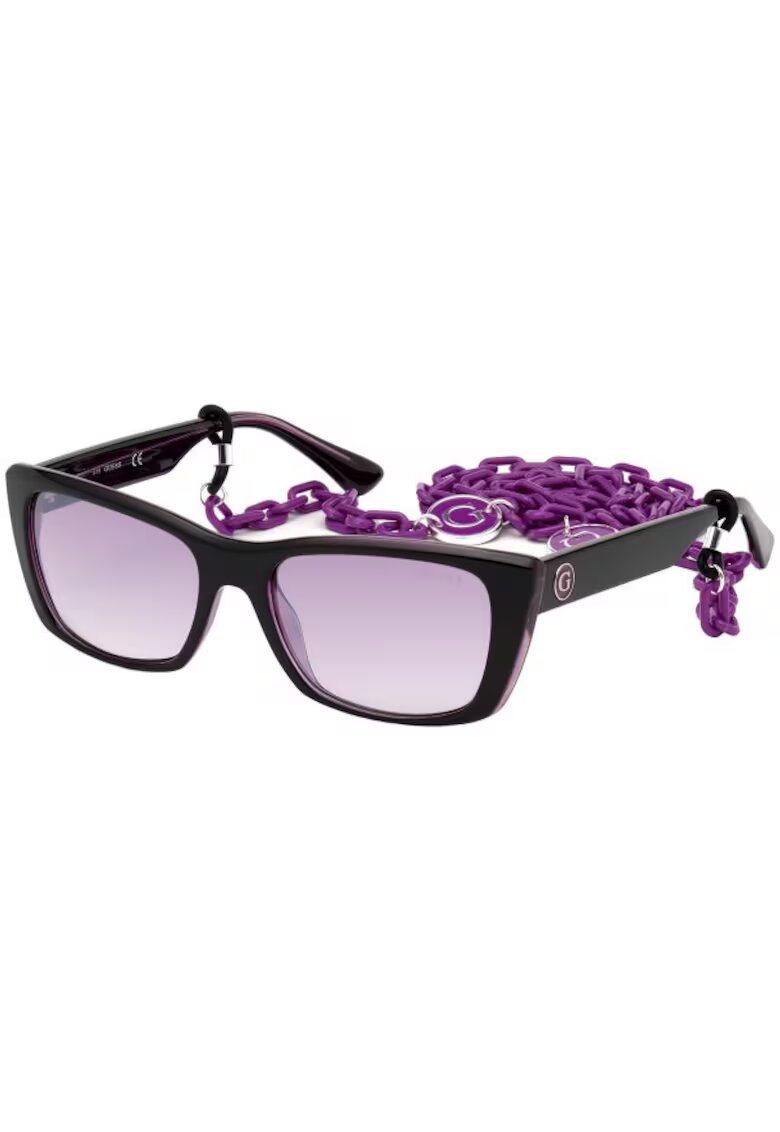 GUESS Ochelari de soare dama GU7652 53 05Z - purpuriu/neagra