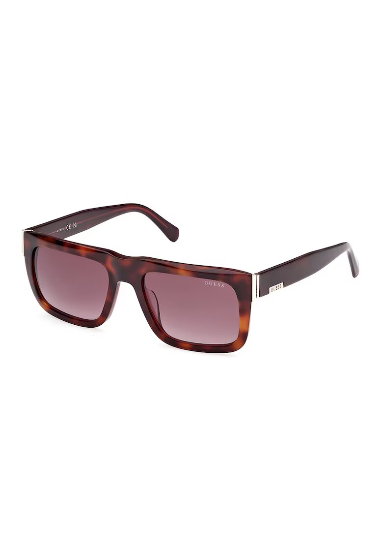 GUESS Ochelari de soare dreptunghiulari cu detaliu logo - Maro