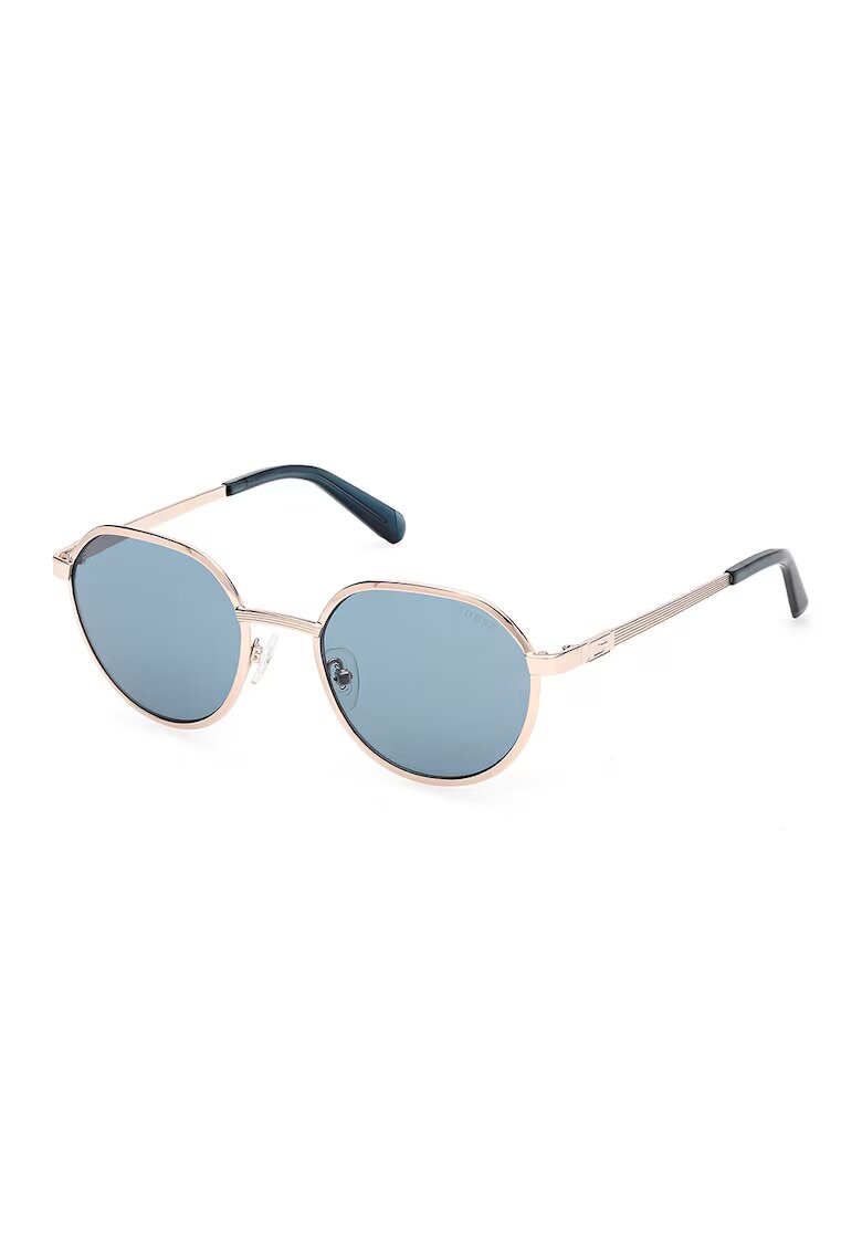 GUESS Ochelari de soare rotunzi cu lentile uni - Auriu/Negru