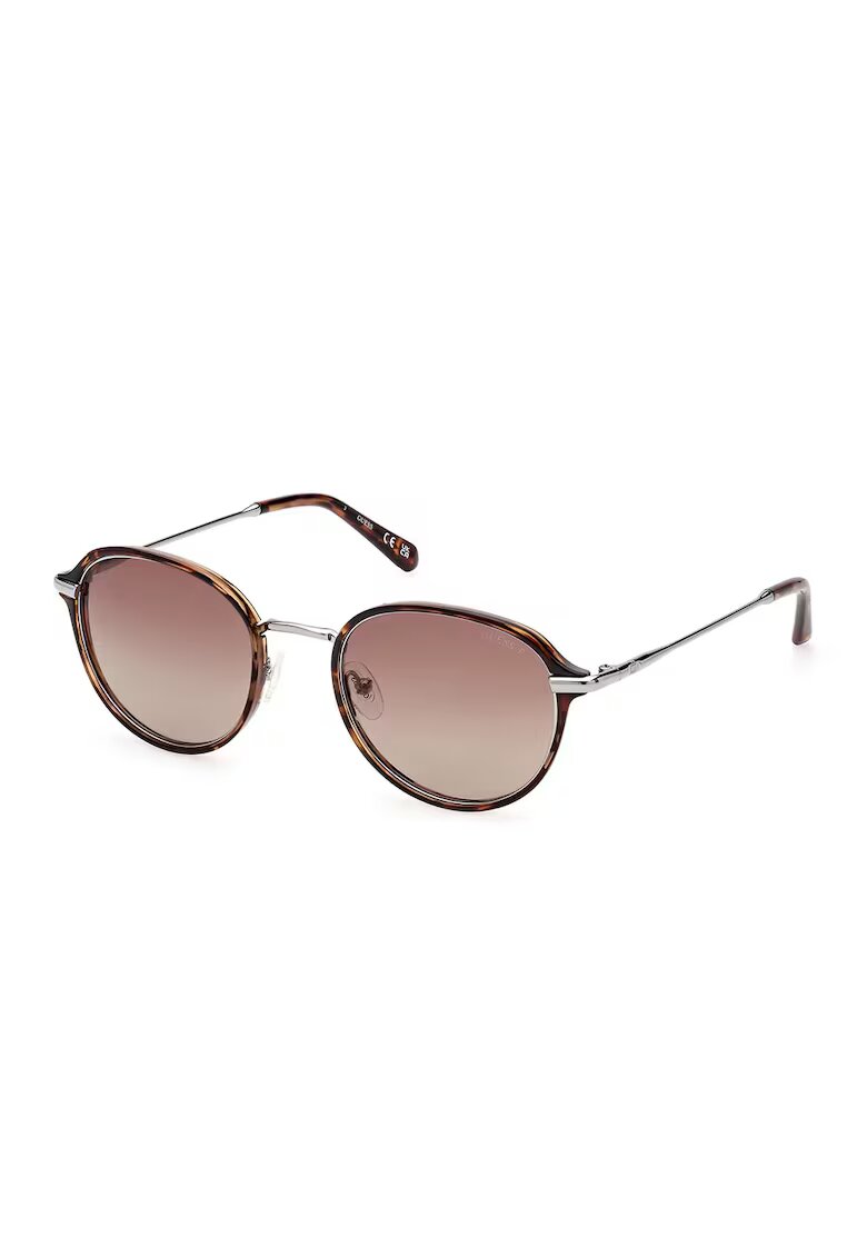 GUESS Ochelari de soare rotunzi polarizati cu lentile in degrade