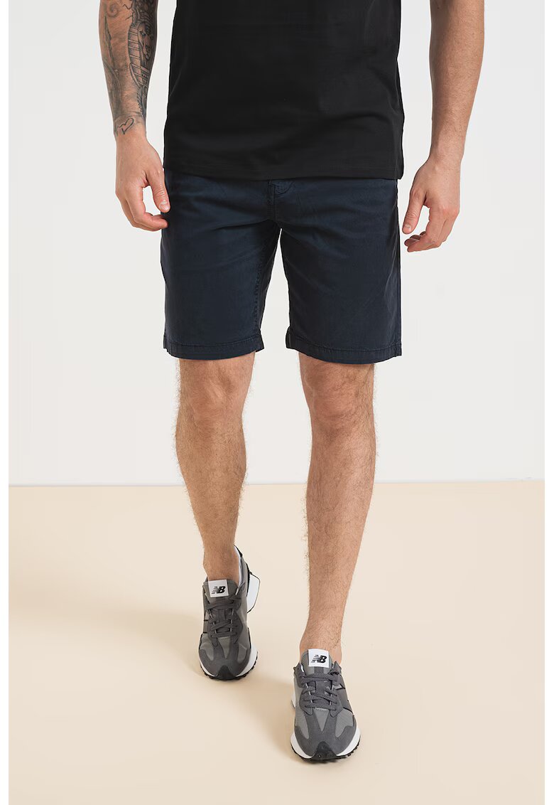 GUESS Pantaloni chino scurti din amestec de lyocell Angels - Bleumarin