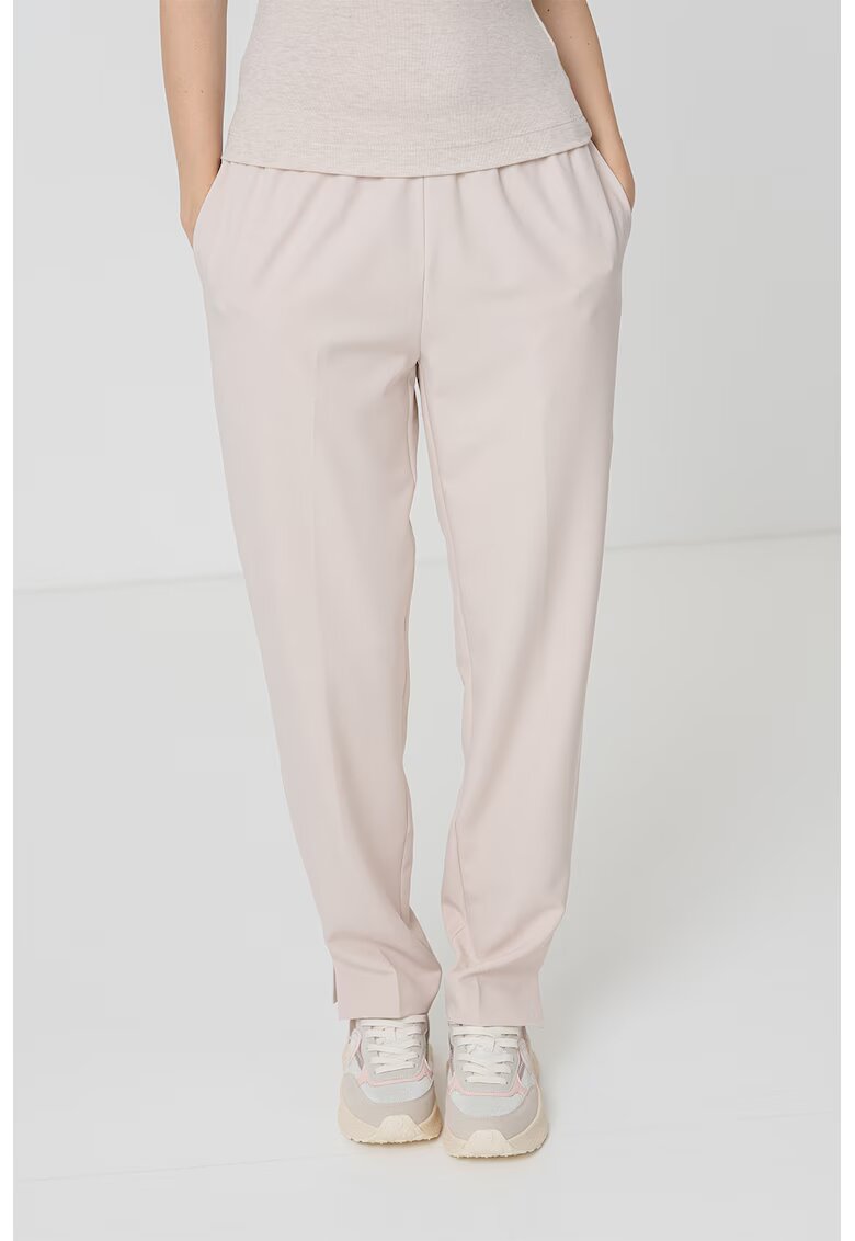 GUESS Pantaloni conici cu talie elastica - Maro nisip