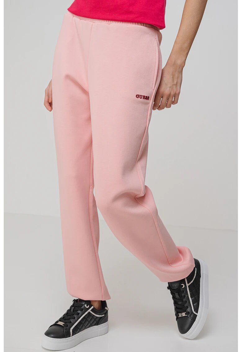GUESS Pantaloni cu buzunare laterale - pentru fitness - Roz pastel