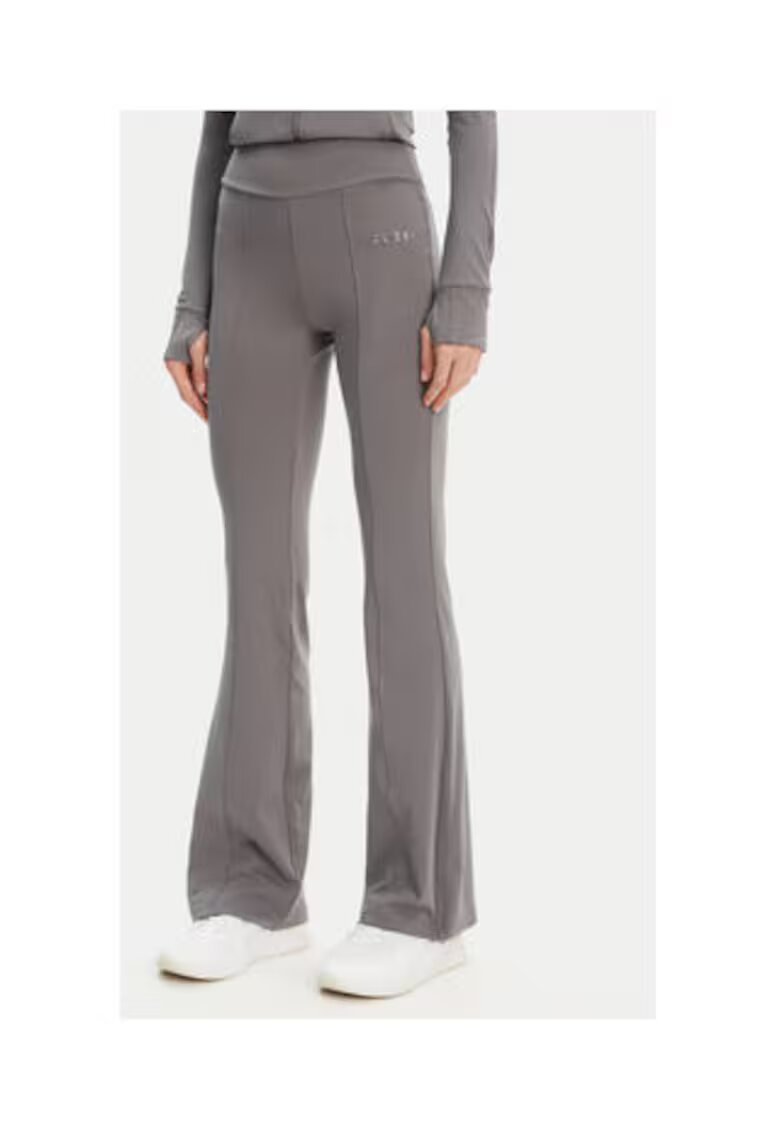 GUESS Pantaloni de trening cu croiala evazata - talie inalta si logo metalic discret