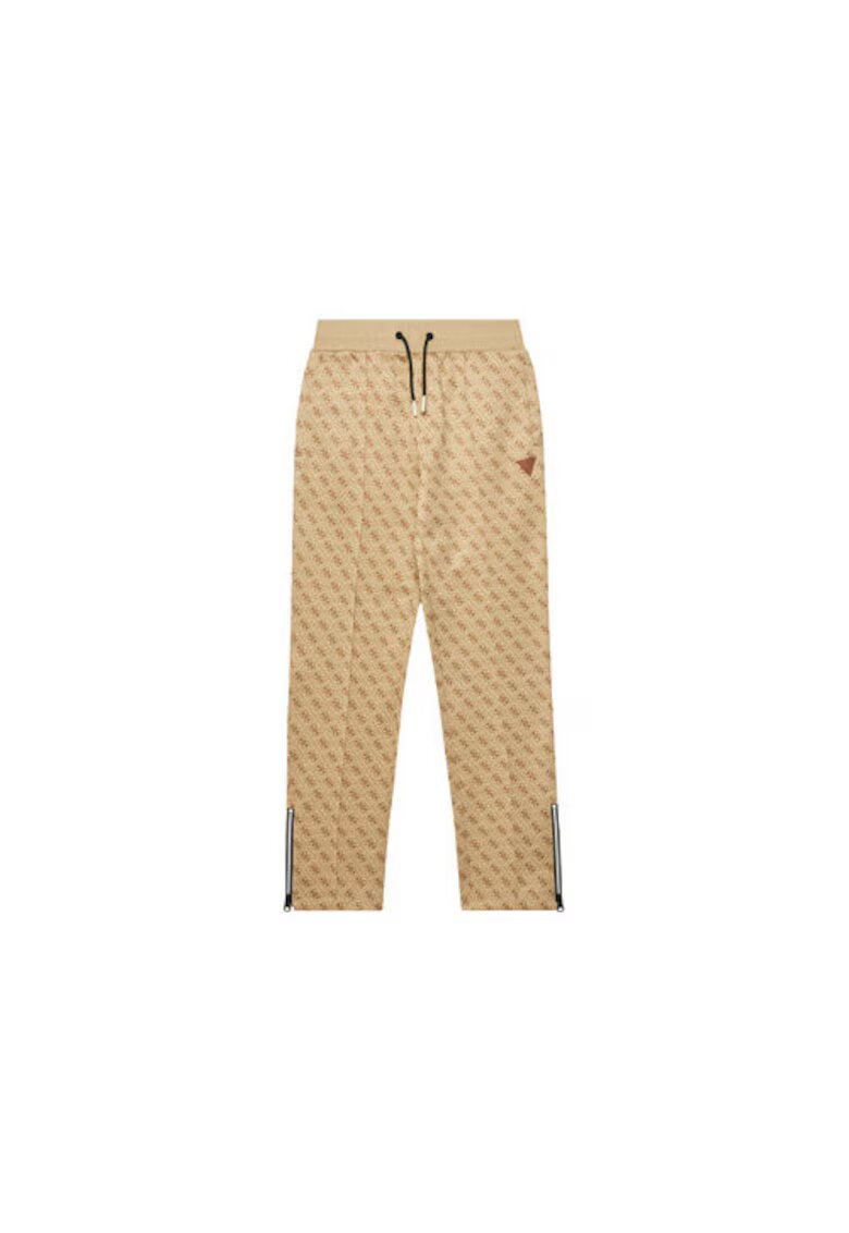 GUESS Pantaloni de trening cu imprimeu logo si fermoar la glezna