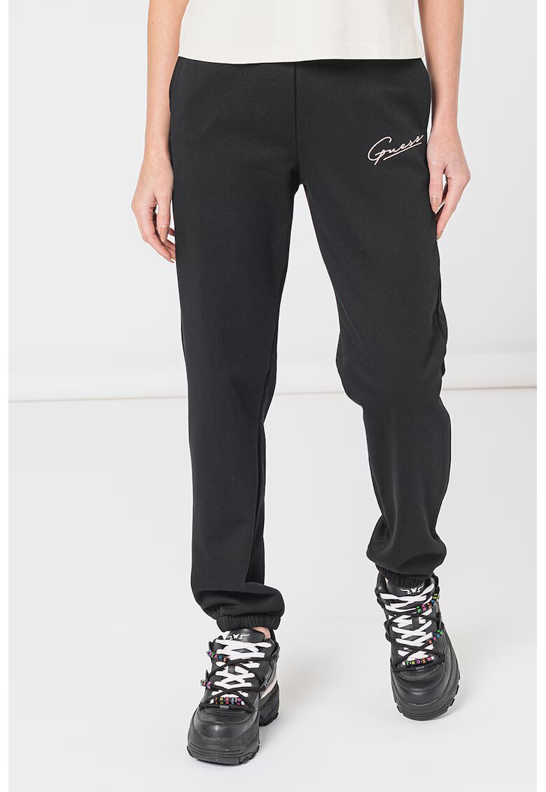 GUESS Pantaloni de trening cu logo - Negru