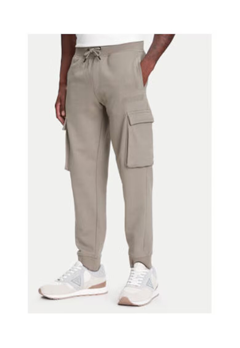GUESS Pantaloni de trening - cu snur si talie inalta