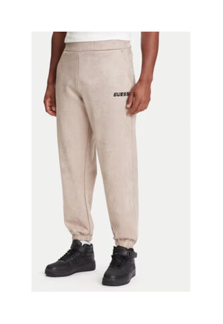 GUESS Pantaloni de trening - cu talie inalta si buzunare