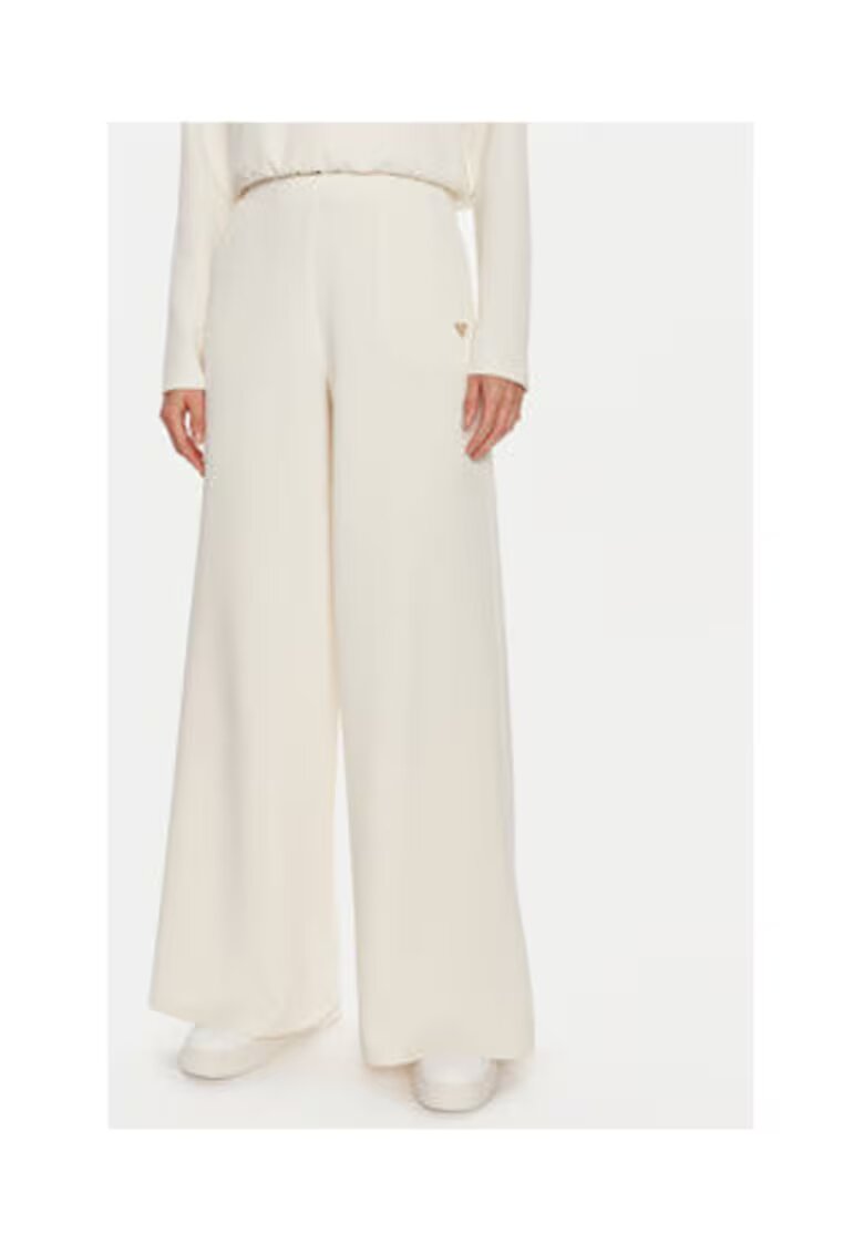 GUESS Pantaloni de trening din amestec de modal cu croiala evazata