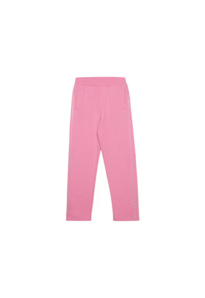 GUESS Pantaloni de trening din bumbac cu aplicatie logo din strasuri