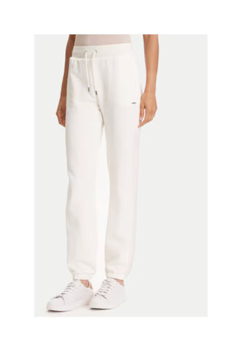GUESS Pantaloni de trening regular fit din amestec de bumbac cu talie medie cu snur