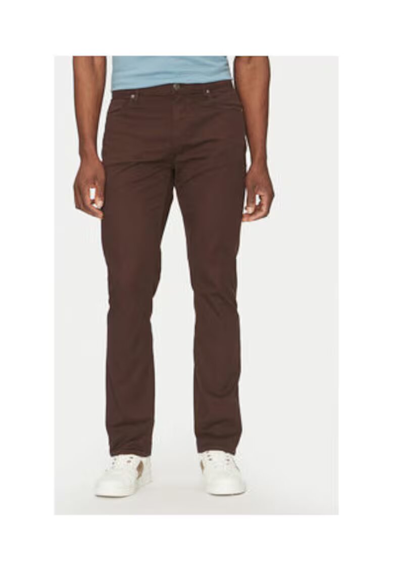GUESS Pantaloni din amestec de bumbac cu model uni