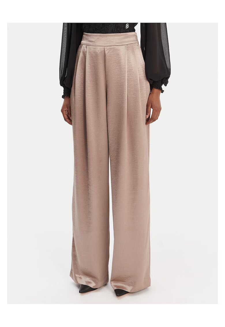 GUESS Pantaloni eleganti pentru dama largi - bej