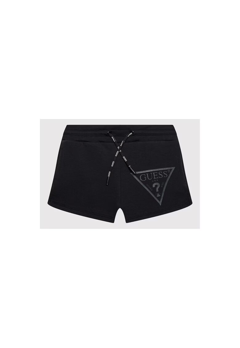 GUESS Pantaloni scurti copii - Bumbac organic - Albastru marin - Bleumarin