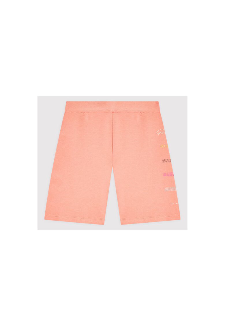 GUESS Pantaloni scurti copii - Bumbac organic - Portocaliu - Portocaliu