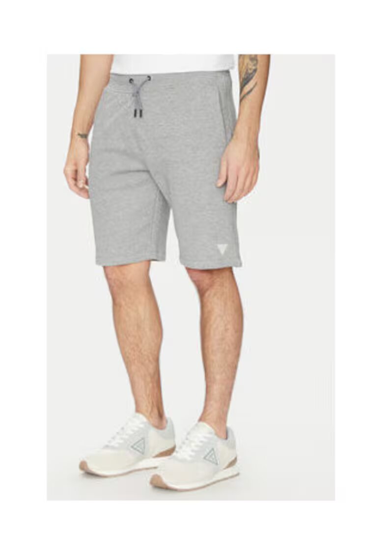 GUESS Pantaloni scurti cu logo si snur