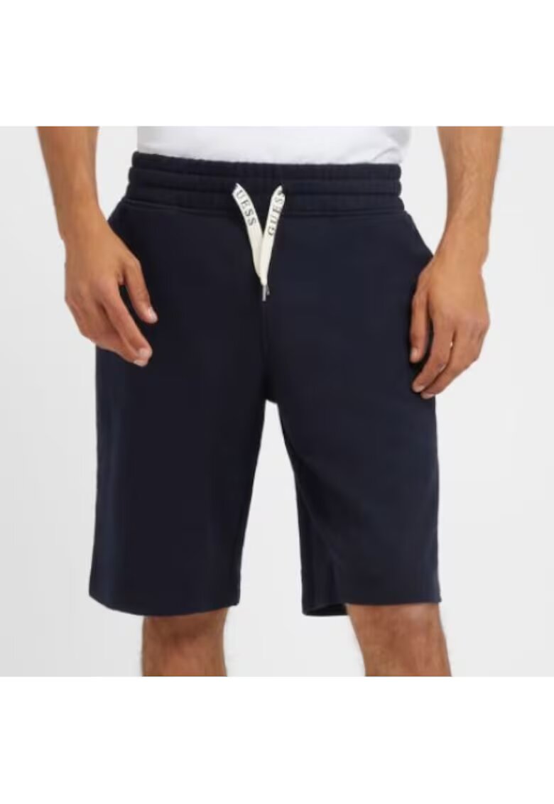 GUESS Pantaloni scurti din amestec de bumbac cu talie medie