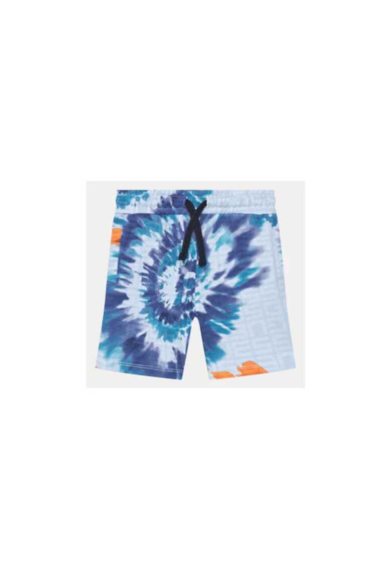 GUESS Pantaloni scurti din bumbac cu model tie-dye