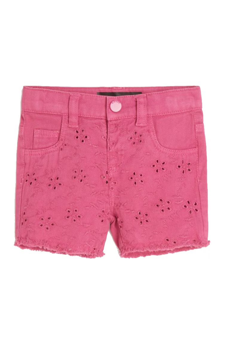 GUESS Pantaloni scurti din denim cu broderiedwqf - Rosu